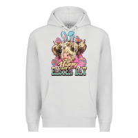 Happy Easter Day Cow Premium Hoodie | Teevron