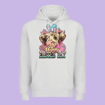 Happy Easter Day Cow Premium Hoodie Designed By Howdyjamesfarm