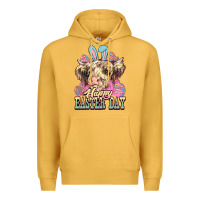Mustard Happy Easter Day cow Premium Hoodie - HowdyJamesFarm