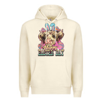 Sandshell Happy Easter Day cow Premium Hoodie - HowdyJamesFarm