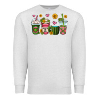 Oatmeal Heather stuck on you cactus coffee cups Premium Sweatshirt - OliviaCreatesArt