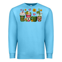 Ocean Blue stuck on you cactus coffee cups Premium Sweatshirt - OliviaCreatesArt