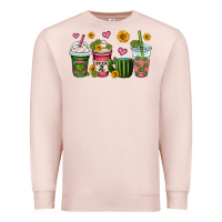 Pale Pink stuck on you cactus coffee cups Premium Sweatshirt - OliviaCreatesArt