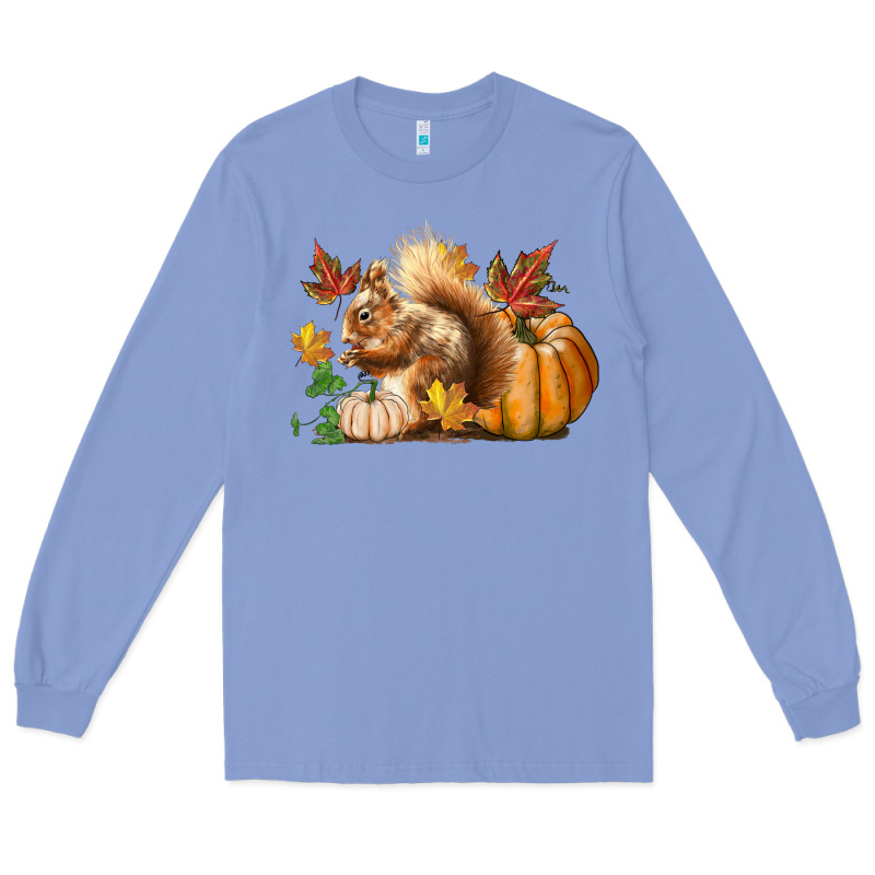 Fall Squirrel Long Sleeve Tee by LillyAllenDesigns | Teevron