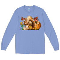 Colony Blue Fall Squirrel Long Sleeve Tee - LillyAllenDesigns