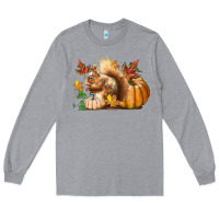 Heather Grey Fall Squirrel Long Sleeve Tee - LillyAllenDesigns