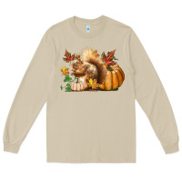 Mushroom Fall Squirrel Long Sleeve Tee - LillyAllenDesigns