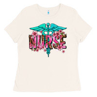 Bone floral nurse Ladies Tee - AdoDesignShop