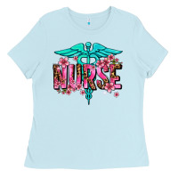 Floral Nurse Ladies Tee | Teevron