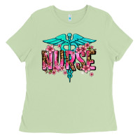 Matcha floral nurse Ladies Tee - AdoDesignShop