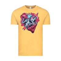 Vintage Mustard lets go girls pink Vintage Tee - NancyCooperArtShop