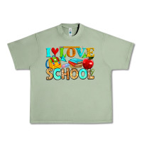 Oil Green i love school Urban Heavy Tee - NancyCooperArtShop