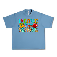 Pebble Blue i love school Urban Heavy Tee - NancyCooperArtShop