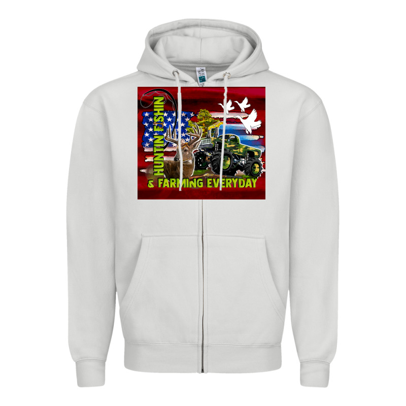 Hunting Fishing & Farming Everyday Zipper Hoodie by TumblerDesignByShophia | Teevron