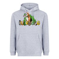 Heather Grey lucky dog St. Patrick's Heavyweight Hoodie - HowdyJamesFarm