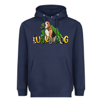 Navy lucky dog St. Patrick's Heavyweight Hoodie - HowdyJamesFarm
