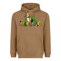 Toasted Coconut lucky dog St. Patrick's Heavyweight Hoodie - HowdyJamesFarm