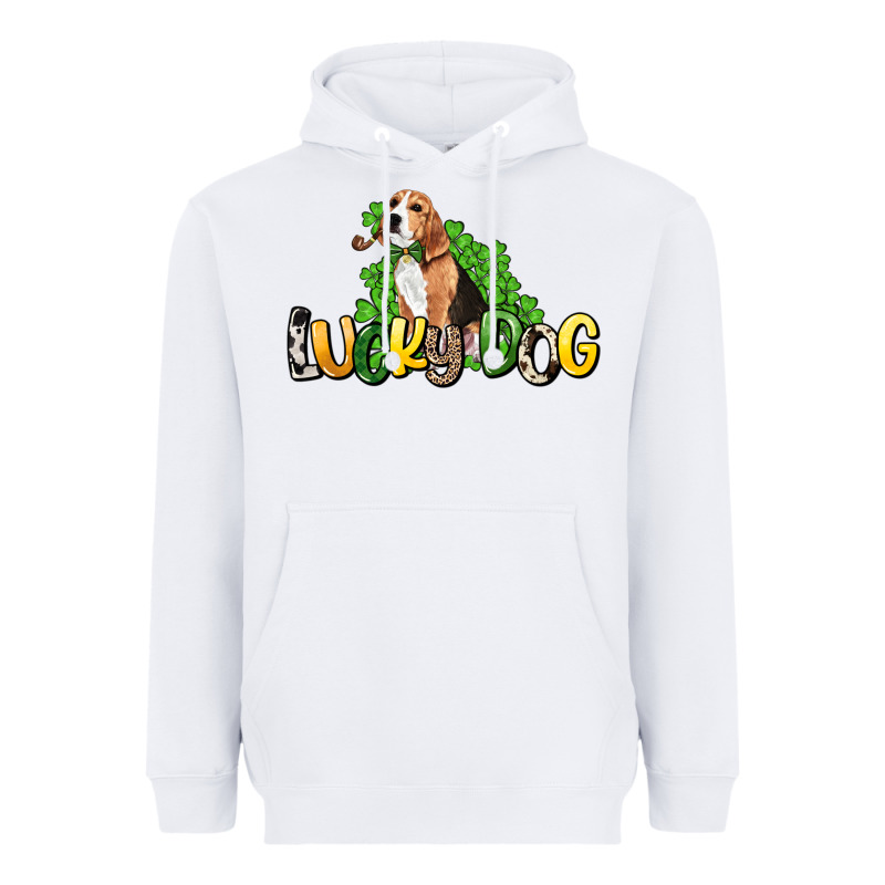 Lucky Dog St. Patrick's Heavyweight Hoodie by HowdyJamesFarm | Teevron
