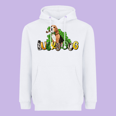 Lucky Dog St. Patrick's Heavyweight Hoodie Designed By Howdyjamesfarm