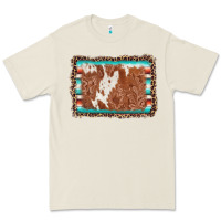 Bone leopard serape cowhide  leather background Premium Tee - AdoDesignShop