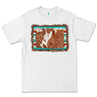White leopard serape cowhide  leather background Premium Tee - AdoDesignShop
