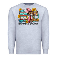 Heather Grey respiratory therapist western Premium Sweatshirt - OliviaCreatesArt