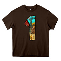 Chocolate Brown farm life alphabet numbers 1 Heavy Core Tee - BundleAndBundleShop