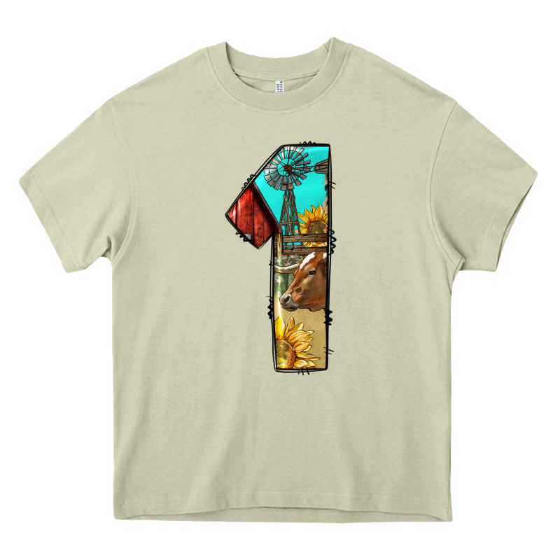Farm Life Alphabet Numbers 1 Heavy Core Tee by BundleAndBundleShop | Teevron