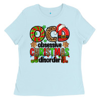 Baby Blue ocd obsessive christmas disorder Ladies Tee - Jasminsmagicworld