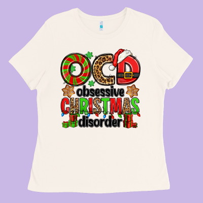 Ocd Obsessive Christmas Disorder Ladies Tee Designed By Jasminsmagicworld