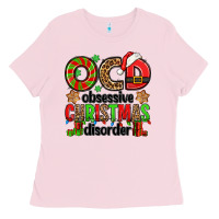Bubblegum Pink ocd obsessive christmas disorder Ladies Tee - Jasminsmagicworld