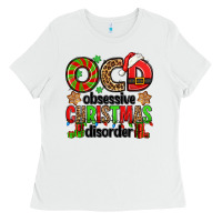White ocd obsessive christmas disorder Ladies Tee - Jasminsmagicworld