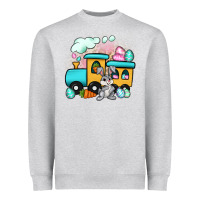 Heather Grey easter train Heavyweight Sweatshirt - Artiststas