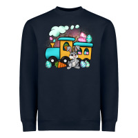 Navy easter train Heavyweight Sweatshirt - Artiststas