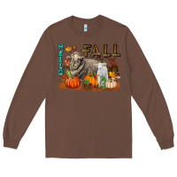 Chestnut Hello Fall Merino Wool Sheep Long Sleeve Tee - LillyAllenDesigns