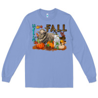 Colony Blue Hello Fall Merino Wool Sheep Long Sleeve Tee - LillyAllenDesigns