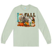 Matcha Hello Fall Merino Wool Sheep Long Sleeve Tee - LillyAllenDesigns