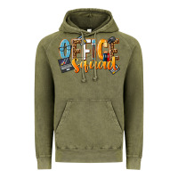 Vintage Olive office squad Vintage Hoodie - NancyCooperArtShop