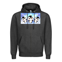 Charcoal Heather cute penguin Zipper Hoodie - TumblerDesignByShophia
