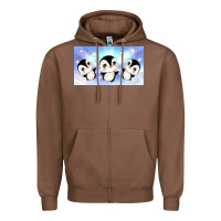 Chestnut cute penguin Zipper Hoodie - TumblerDesignByShophia