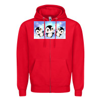 Red cute penguin Zipper Hoodie - TumblerDesignByShophia