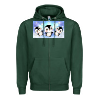 Sports Green cute penguin Zipper Hoodie - TumblerDesignByShophia