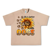 Burro life is better with dogs sunflower Urban Heavy Tee - MaliasSmallBusiness