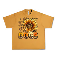 Peanut Butter life is better with dogs sunflower Urban Heavy Tee - MaliasSmallBusiness