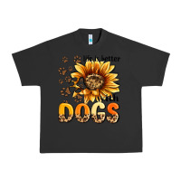 Pigment Black life is better with dogs sunflower Urban Heavy Tee - MaliasSmallBusiness