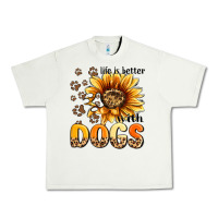 Pistachio life is better with dogs sunflower Urban Heavy Tee - MaliasSmallBusiness