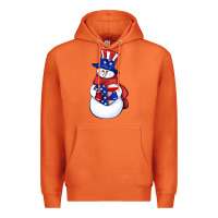 Carrot Patriotic snowman 4th of july Premium Hoodie - HowdyJamesFarm
