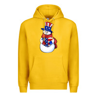Lemon Patriotic snowman 4th of july Premium Hoodie - HowdyJamesFarm