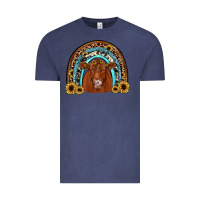 Vintage Denim red angus rainbow Vintage Tee - JahusDesignShop