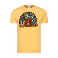 Vintage Mustard red angus rainbow Vintage Tee - JahusDesignShop